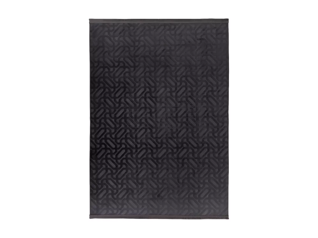 Tapis 160x120cm, design D012A coloris graphite - Confort et élégance pour votre intérieur