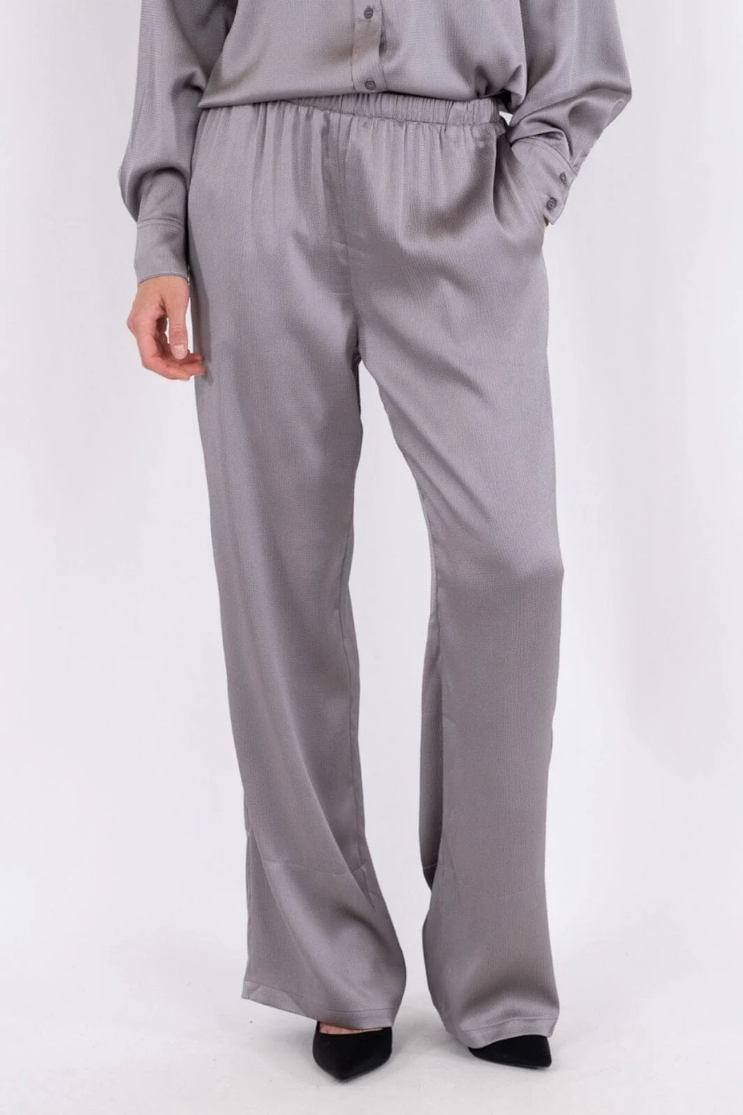 Neo Noir Nola Crepe Satin Pants