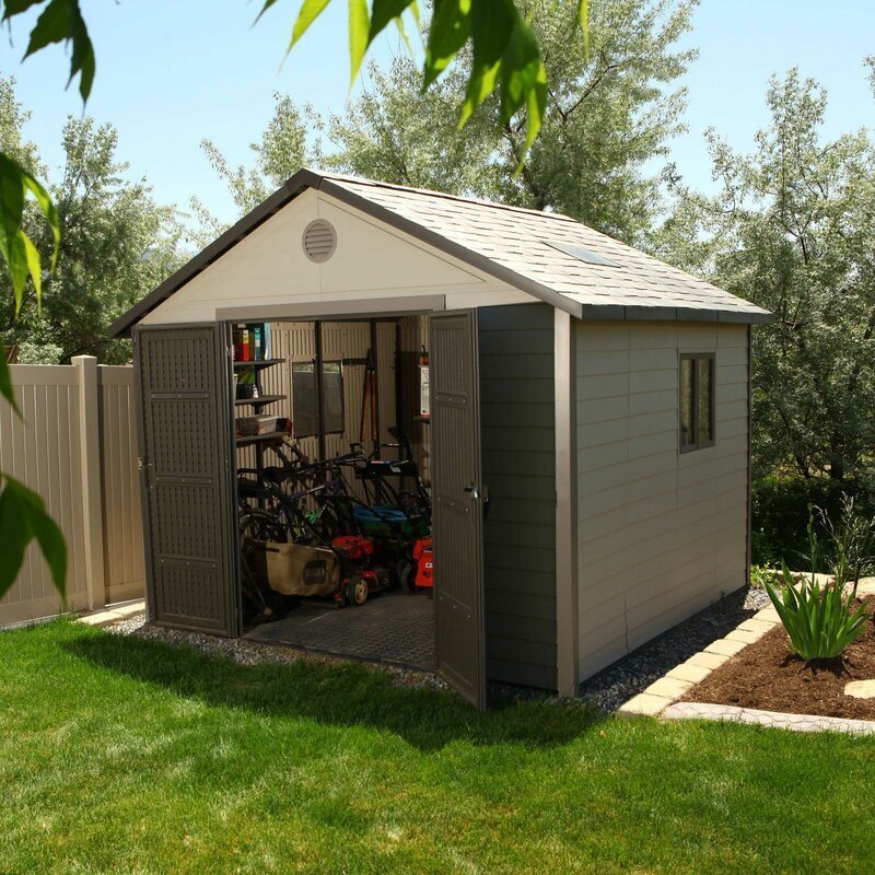 Large Resin Outdoor Shed with Floor-limited quantities!