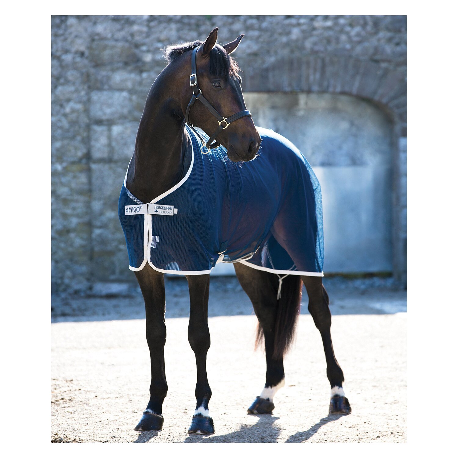 Horseware Fliegendecke AMIGO Net Cooler - navy/silver
