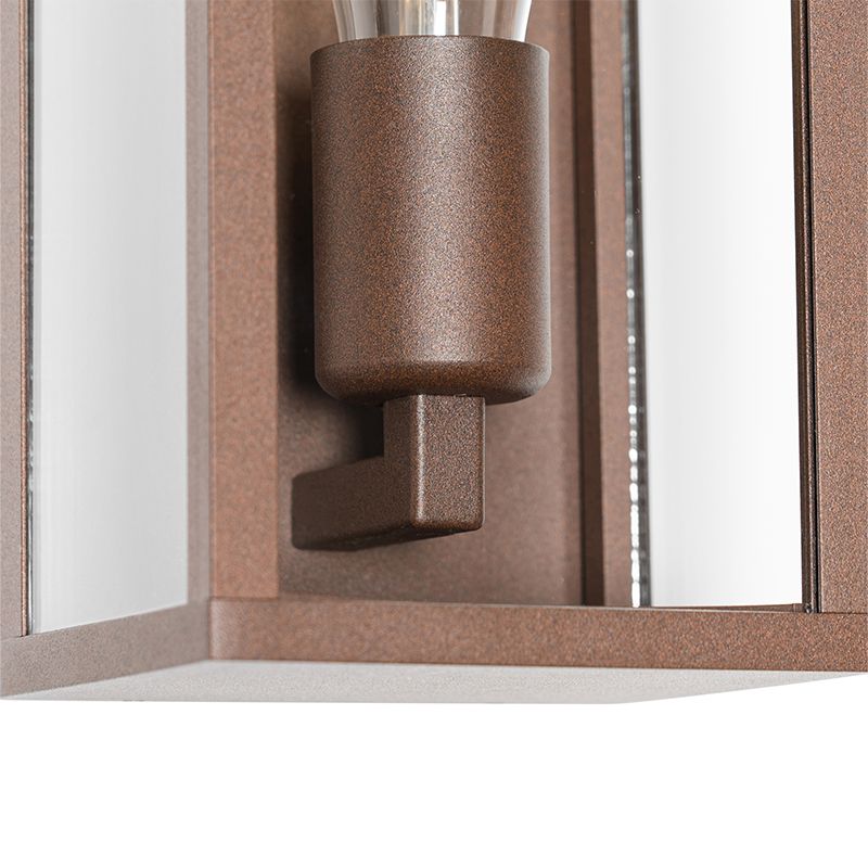 Industriële wandlamp roestbruin 26 cm IP44  - Charlois