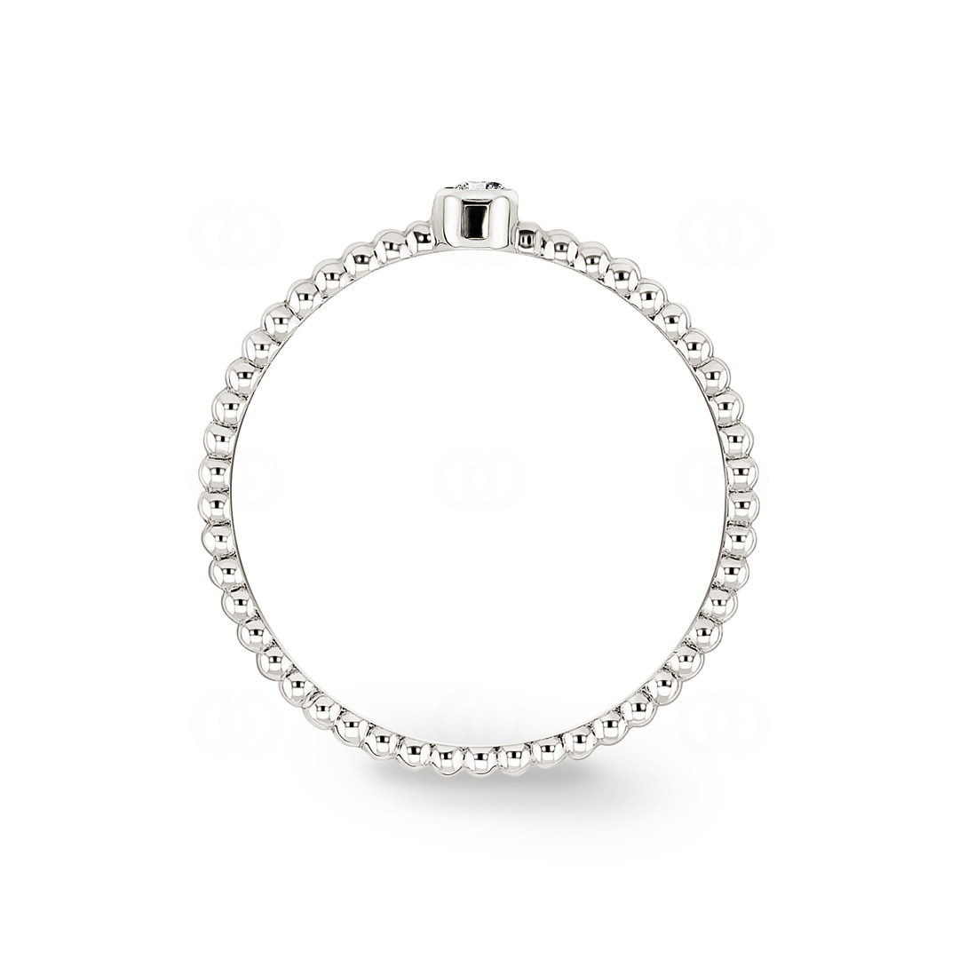 Damenring 750/18 K Weissgold mit Diamant 0.03 ct H/si by CHRISTIAN