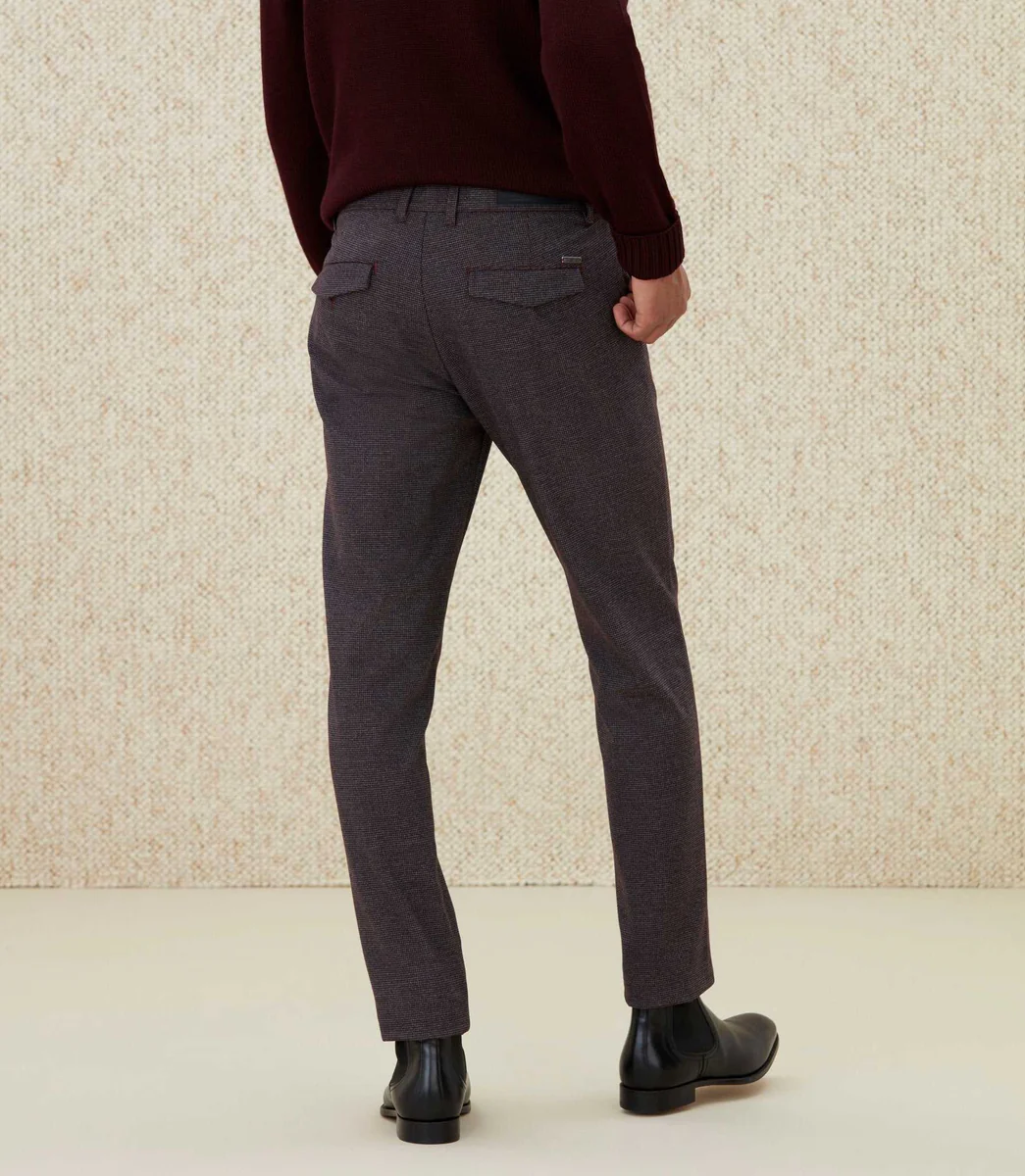 Pantalon chino esprit lainage bordeaux 