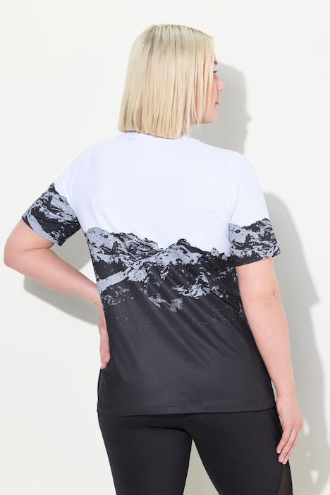 Funktionsshirt, Berge, Rundhals, Halbarm, recycelt