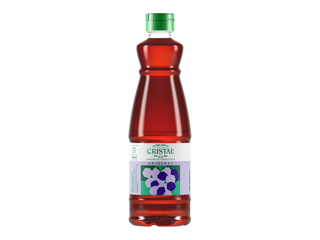 VINAGRE CRISTAL VINHO TINTO ACIDEZ 6.5% 500ML