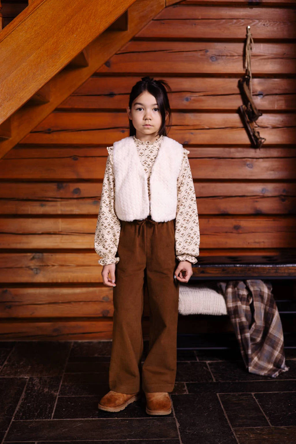LEVV Little regular casual broek bruin