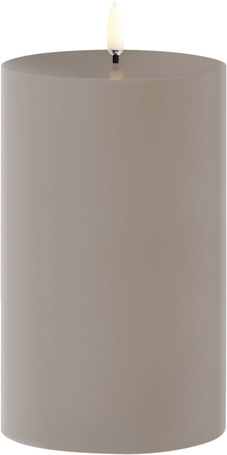 Uyuni Outdoor LED pillar candle, Sandstone, 8,4x15 cm Sand