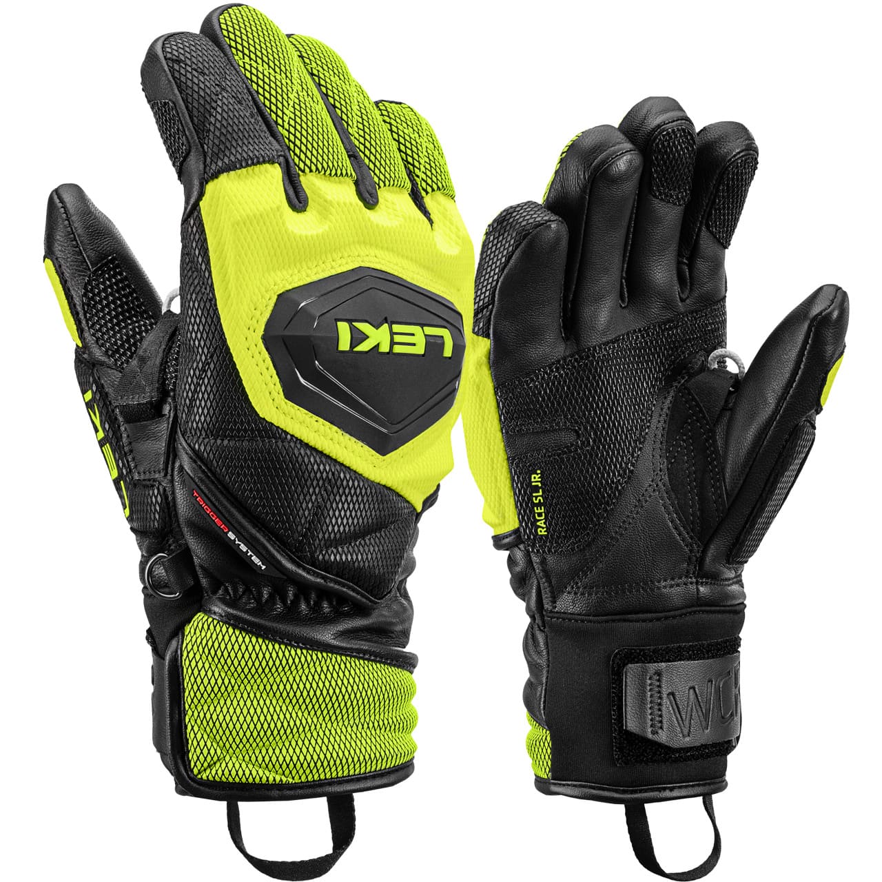 Leki Junior Handschuh WCR VENOM 3D black/ice lemon | Leki | L | Brands | XSPO-Fashion