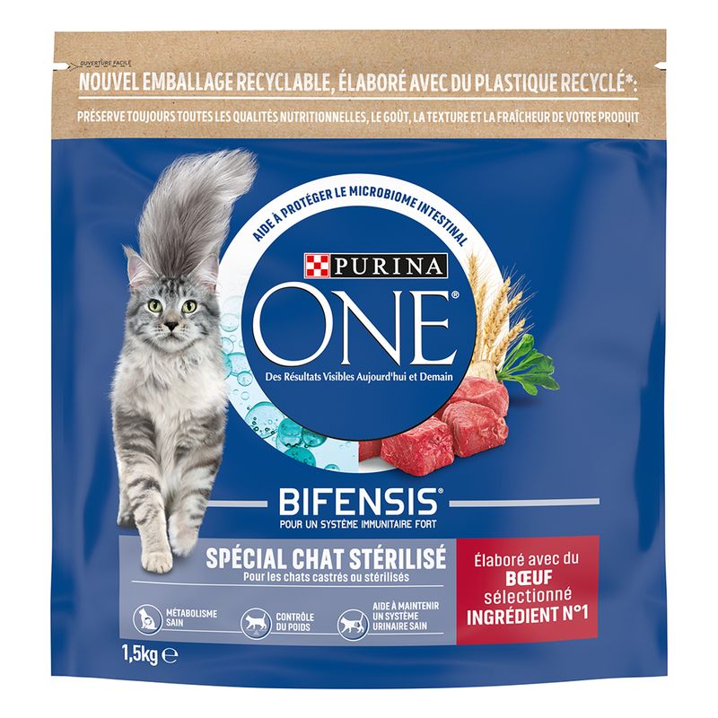 PURINA ONE Chat Stérilisé au bœuf à prix discount sur bitiba.fr