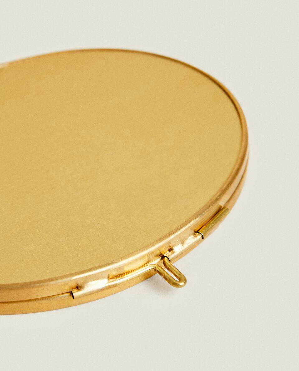 ESPELHO DE MESA DOURADO