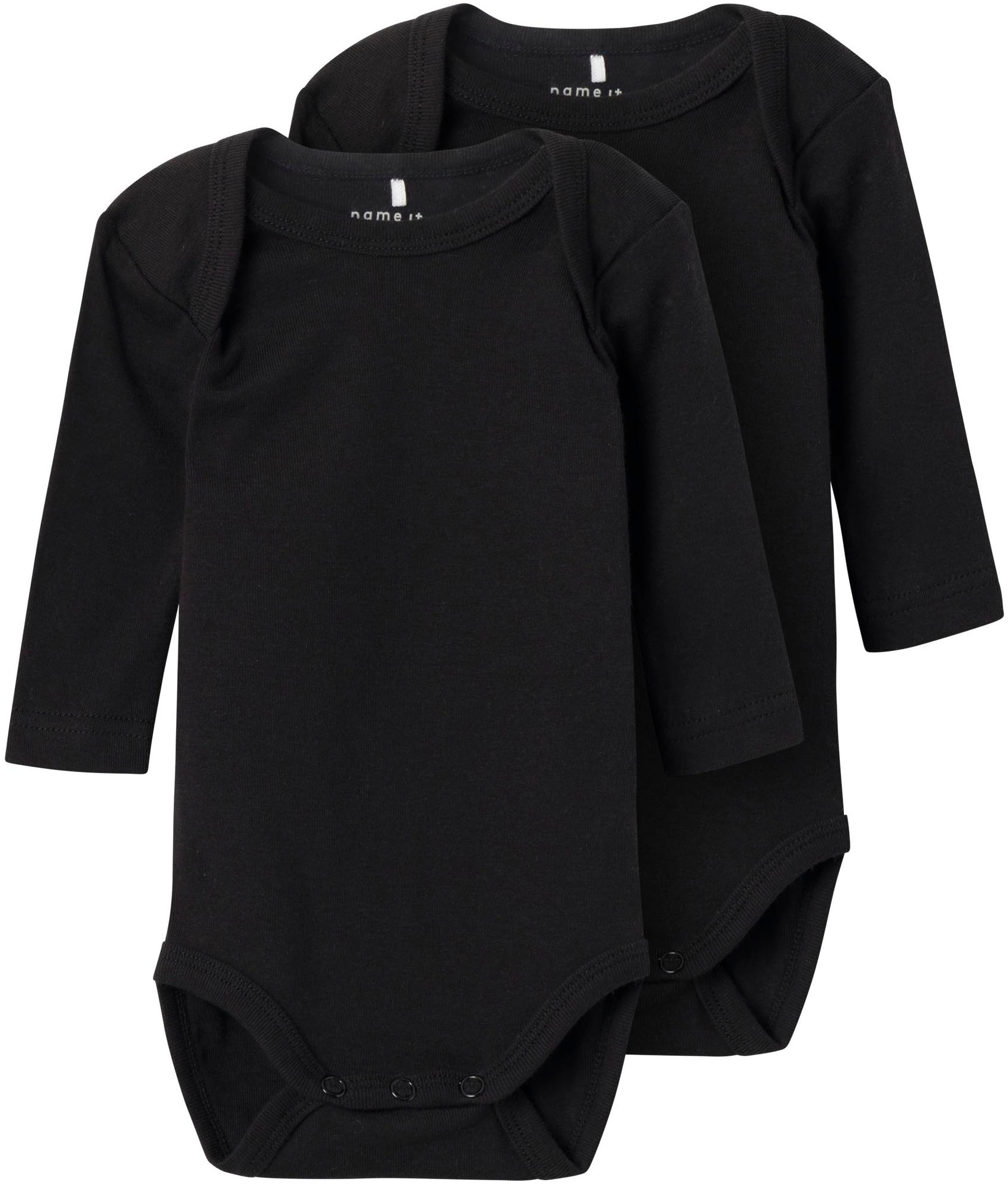 Name It Langarmbody »NBNBODY 2P LS SOLID BLACK NOOS«, 2 Stk.