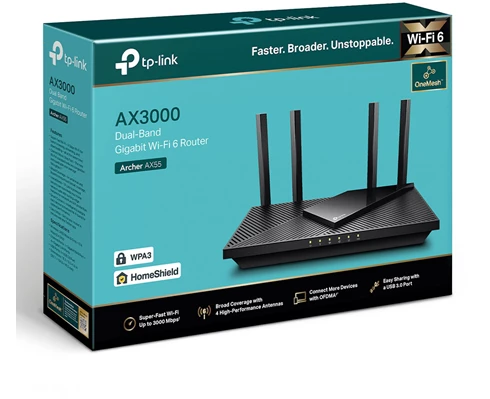 TP-Link Archer AX55 AX3000 Dual Band Gigabit Wi-Fi 6