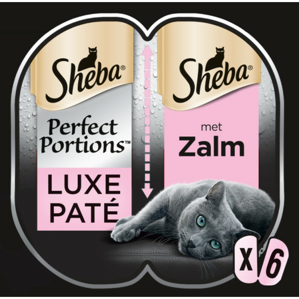 Sheba Perfect Portions Kattenvoer Natvoer Luxe Zalm Paté112,5 gr