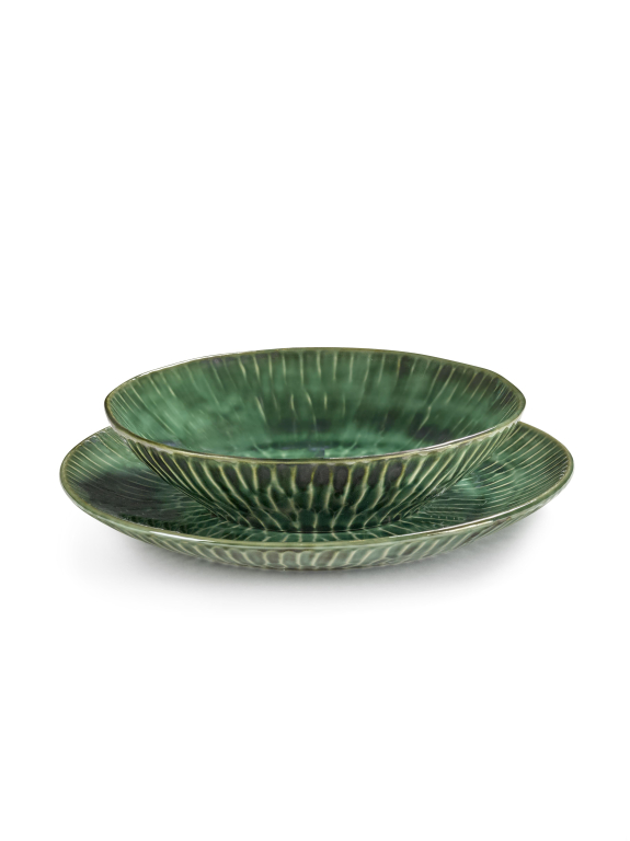 Serax Verde Lanza by Pascale Naessens serveerschaal Ø22 set van 2
