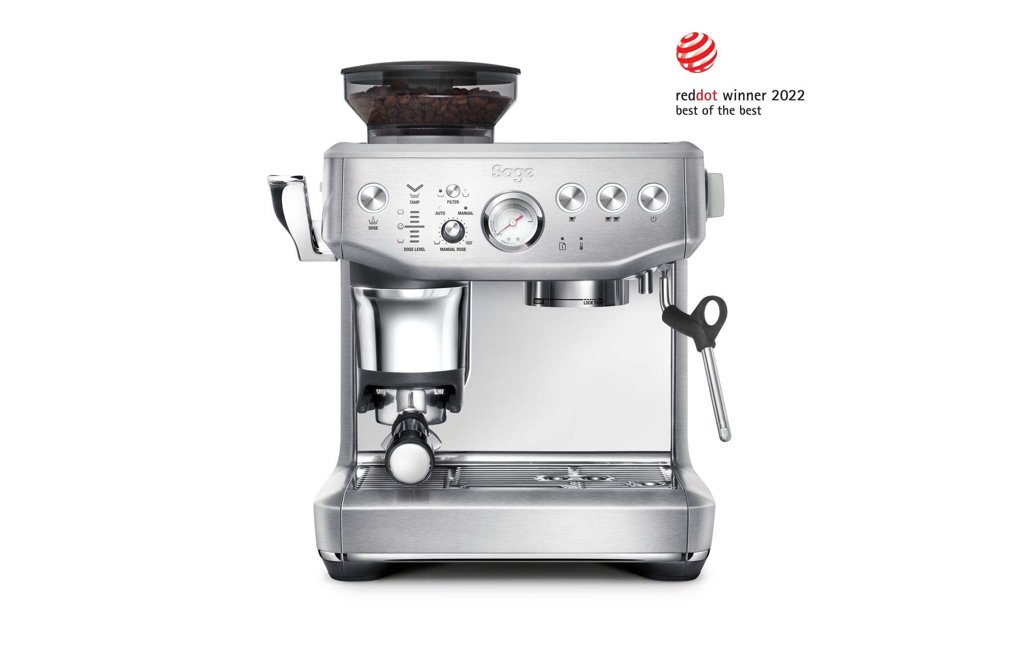 Siebträgermaschine Barista Express Impress Edelstahl<br>Kompakte und vielseitige Espressomaschine für Kaffee in Barista-Qualität