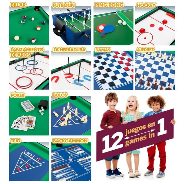 Multispillebord CB Games 107 x 83,5 x 61 cm 12-i-1