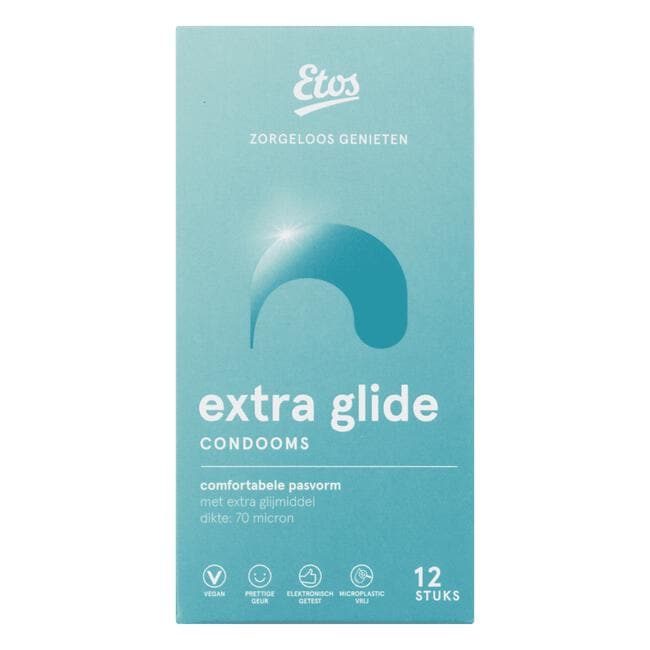 Etos Condooms Extra Glijmiddel 12 stuks