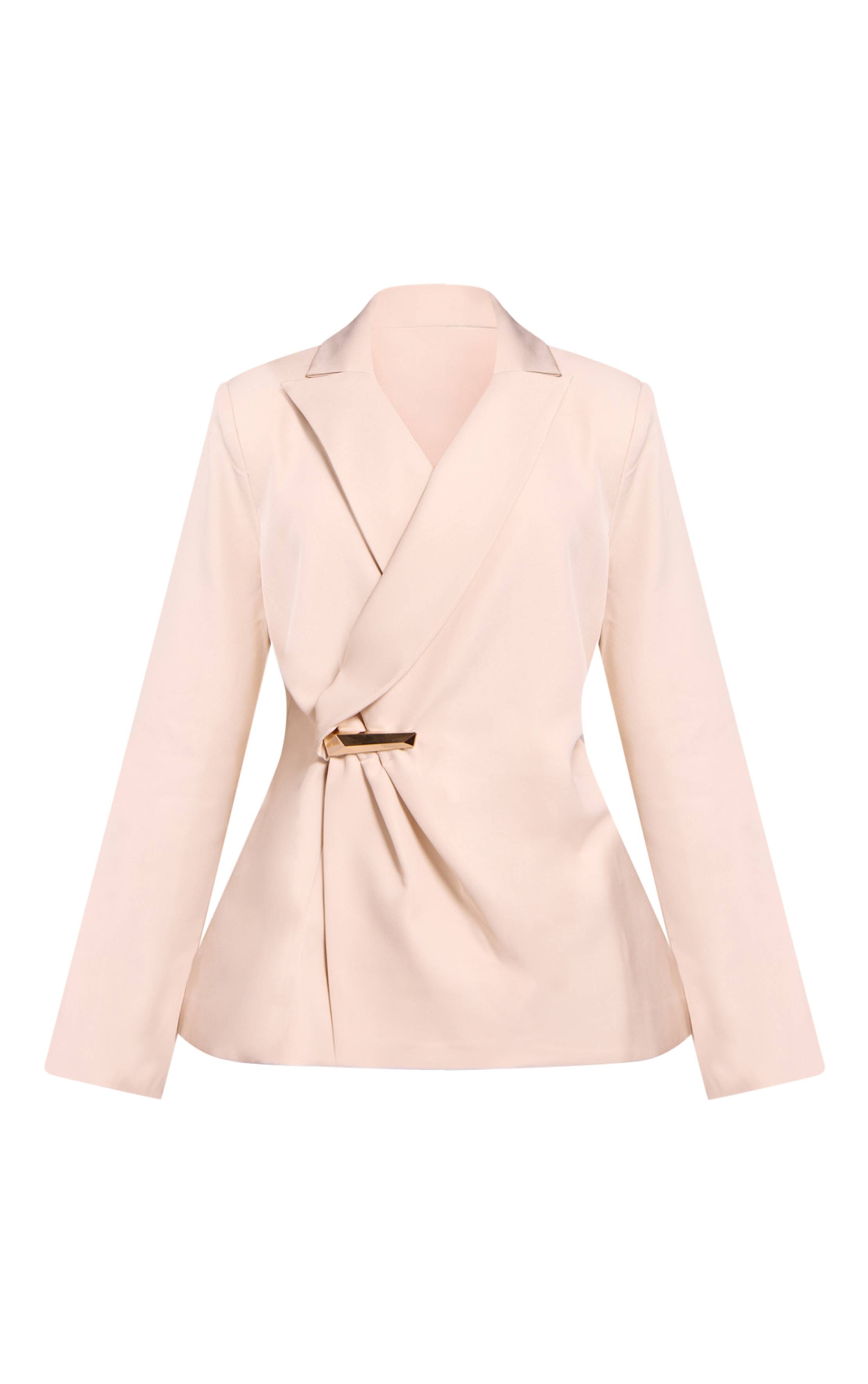 Crème Blazer Cache-cœur Asymétrique Petite