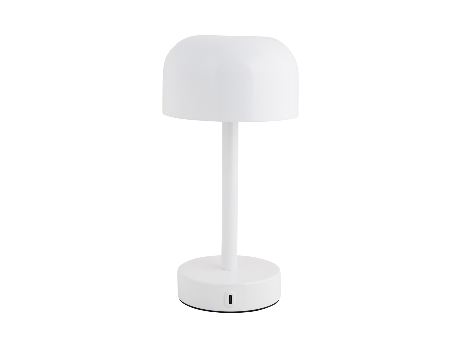 Table lamp James LED iron shiny white