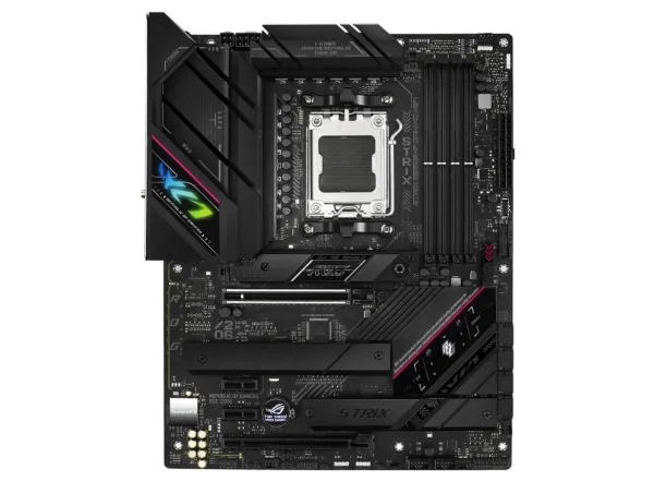 ASUS ROG Strix B650E-F Gaming WiFi - Bundkort - ATX - Socket AM5 - AMD B650 Chipset - USB-C 3.2 Gen 2x2, USB-C 3.2 Gen2, USB 3.2 Gen 2, USB 3.2 Gen 1 - 2.5 Gigabit LAN, Wi-Fi 6, Bluetooth - onboard grafik (CPU påkrævet) - HD Audio (8-kanaler)