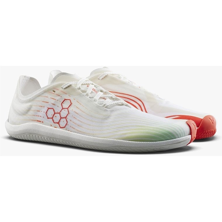 Vivobarefoot Primus Flow Bright White/Neon Orange