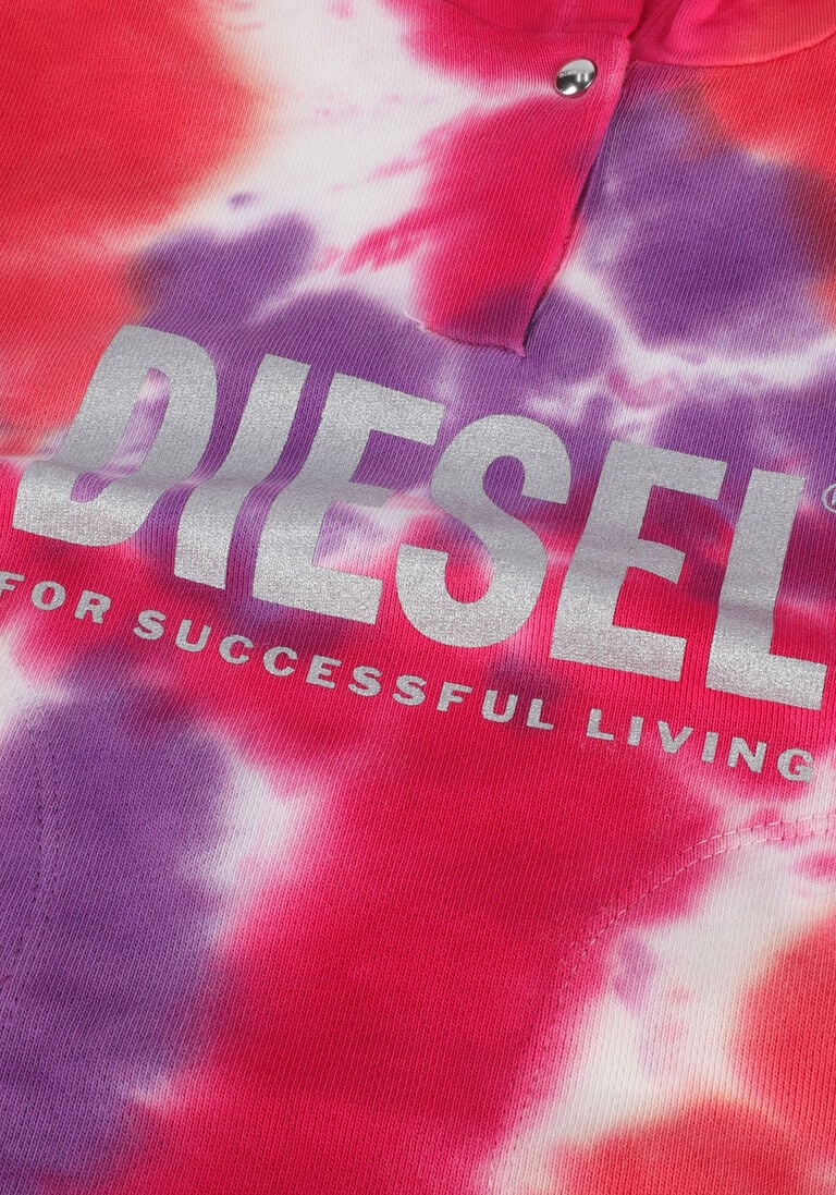 DIESEL roze diesel mini jurk dshat+db hood