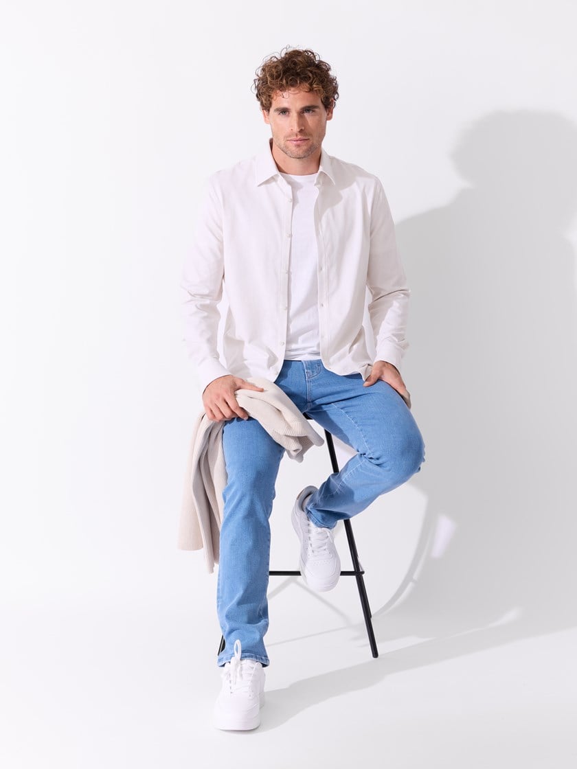 Cosimo jersey skjorte Coconut Milk