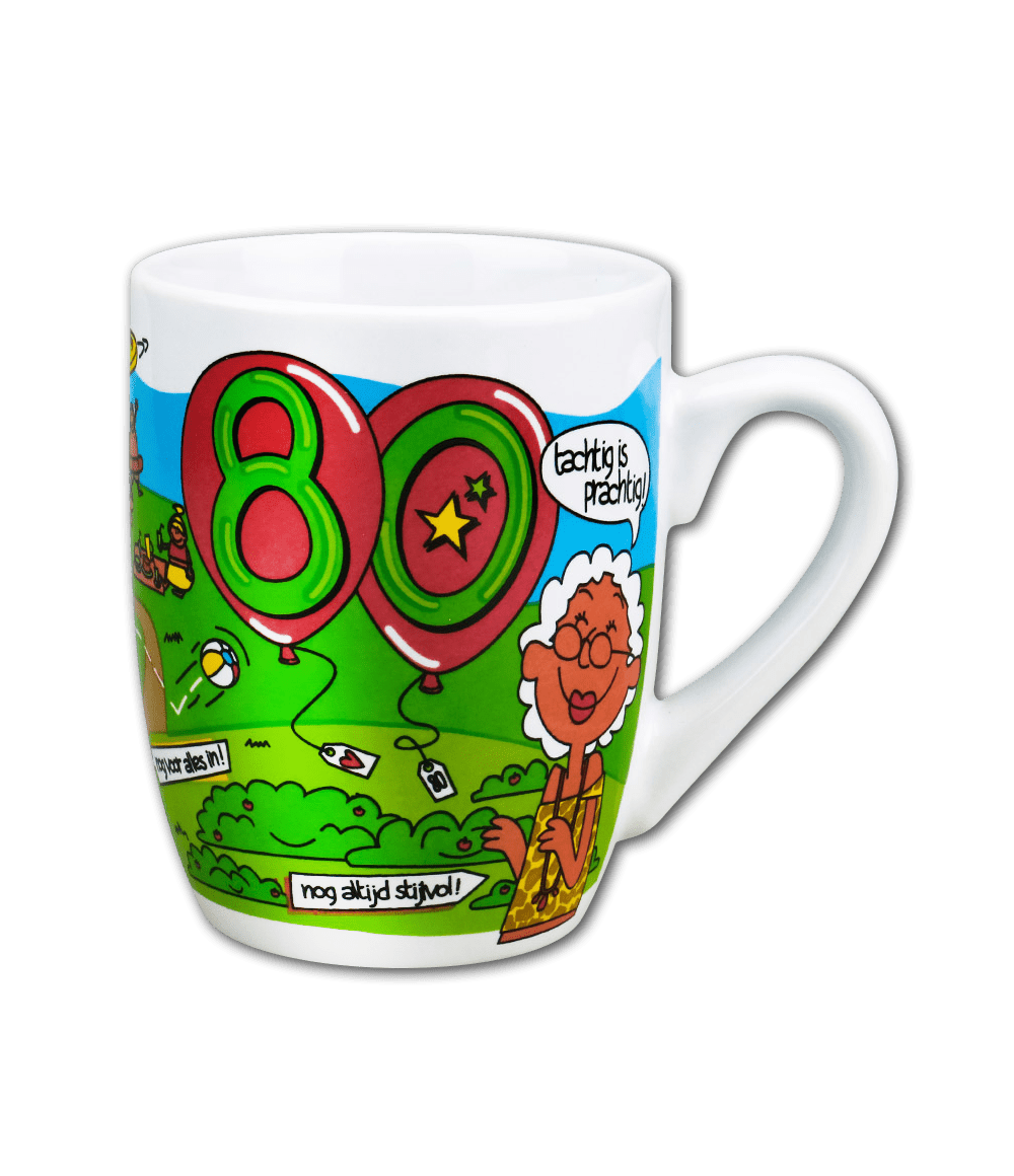 Mok 80 Jaar 12cm