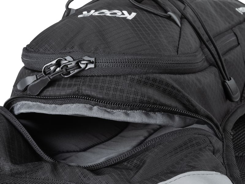 KOOR Rucksack Leenza 6 l, Schwarz Funktionaler und bequemer Bikerucksack