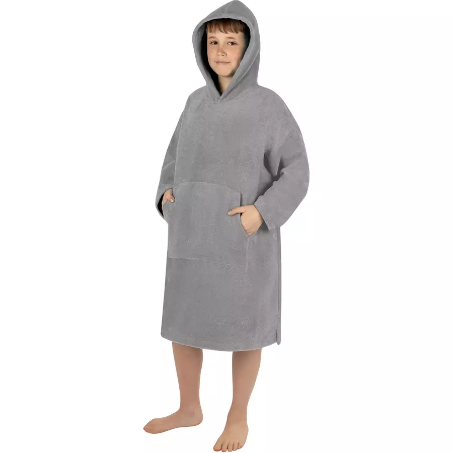 normani Kinder langarm Poncho Pichilemu Grau