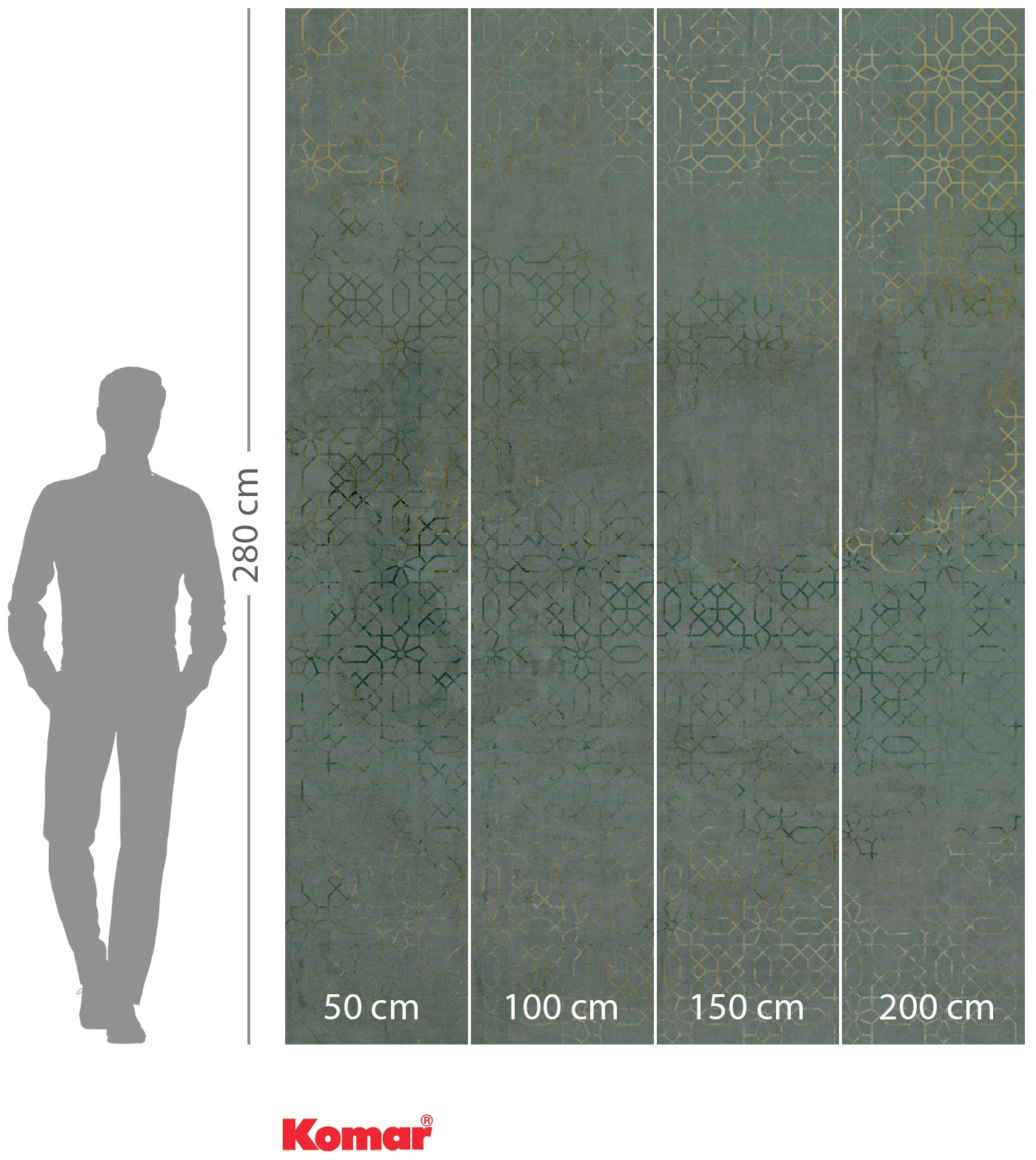 Komar Vliestapete »Digitaldruck Vlies -  Oriental Finery - Grösse 200 x 280 cm« bedruckt glatt Wohnzimmer, Schlafzimmer