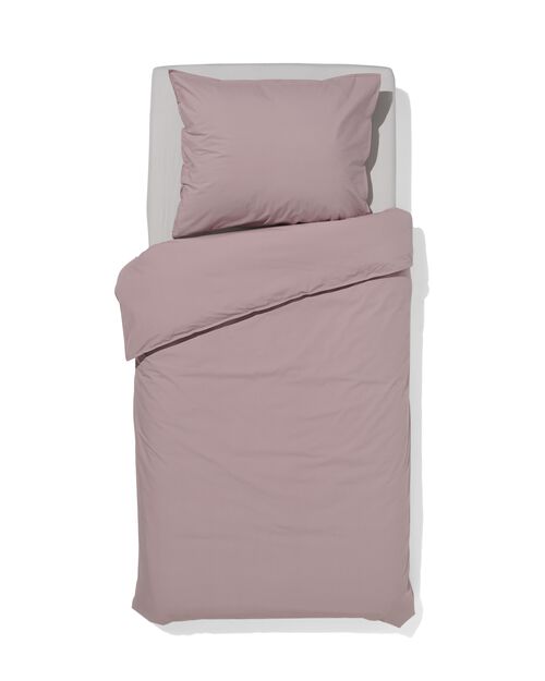 housse de couette percale 140x200/220 mauve