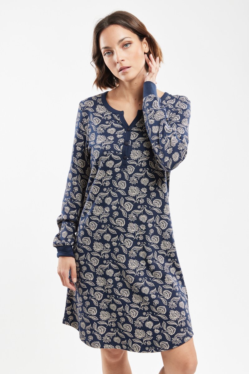 Chemise de nuit imprimée - coton