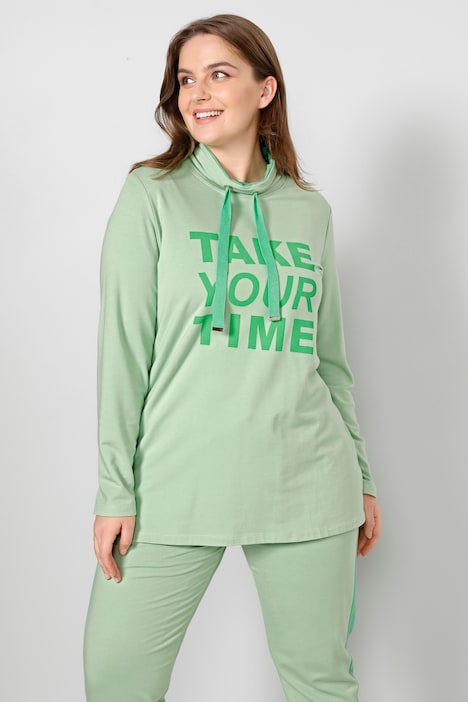 Sweatshirt, Stehkragen, großer Schriftzug, Langarm