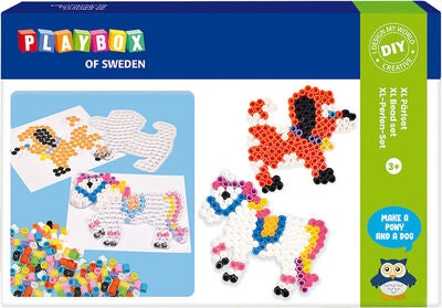 Playbox Perlesett XL Rørperler Hest Og Hund 600 St