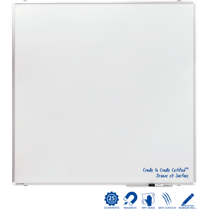 Tableau blanc émaillé PREMIUM PLUS 120x120cm - Legamaster