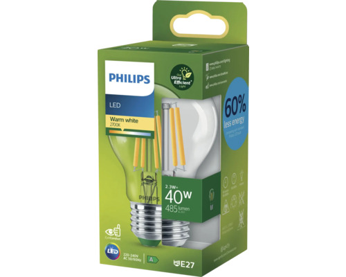 LED-lamp A60 E27/2,3W (40W) wit 485 lm 2700 K warm wit
