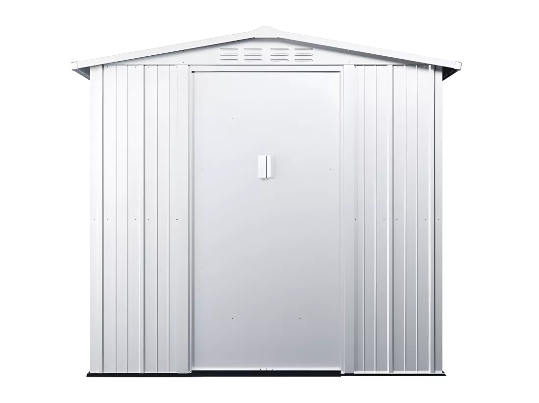 Abri de jardin métal en acier galvanisé gris 3,72 m² LINUS