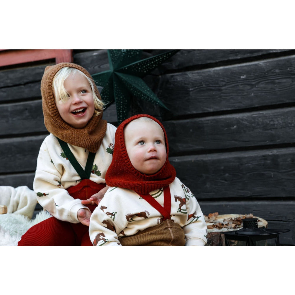 Køb Silly Silas Maple Leaf With Dark Forest Green Footless Strømpebukser Christmas Edition