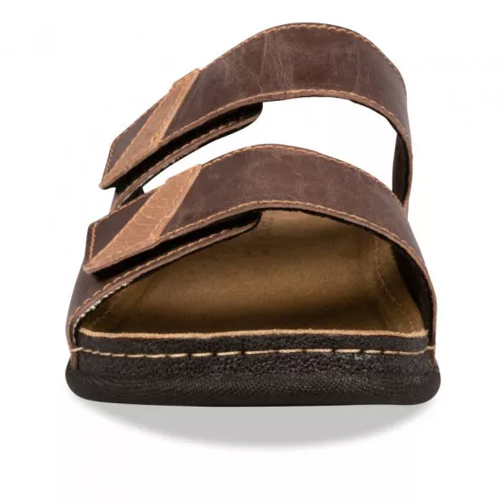 Mules MARRON NEOSOFT RELAX CUIR