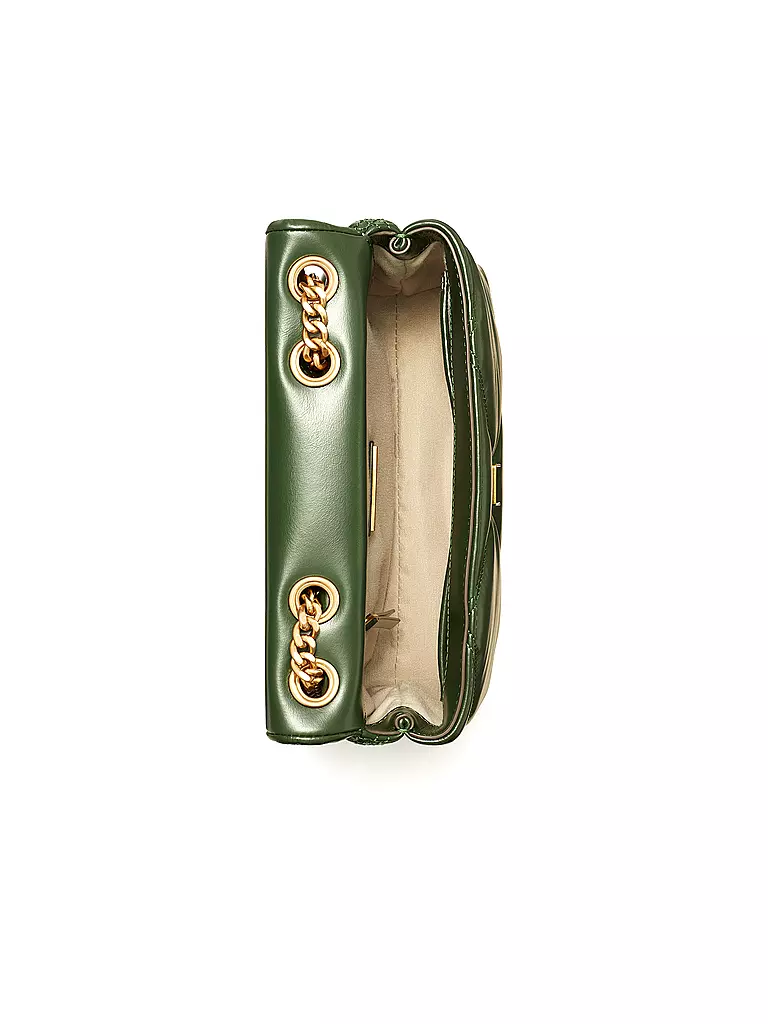 TORY BURCH Ledertasche - Umhängetasche KIRA DIAMOND Small grün