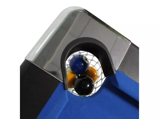 Billard pliable, Table de Billard avec Accessoires, 193 x 109 x 81 cm - Noir et Tapis Bleu