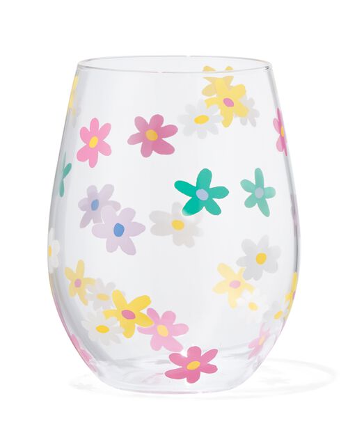 verre 550ml fleurs