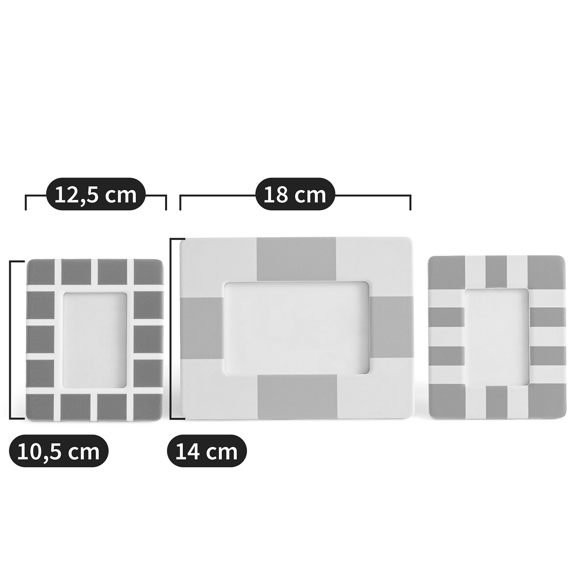 LA REDOUTE INTERIEURS<br>Conjunto de 3 molduras em cerâmica, Calora
