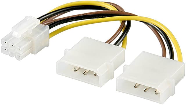 Goobay Pc-grafikkort strømkabel/strømadapter, PCI-E/PCI Express 6 pin