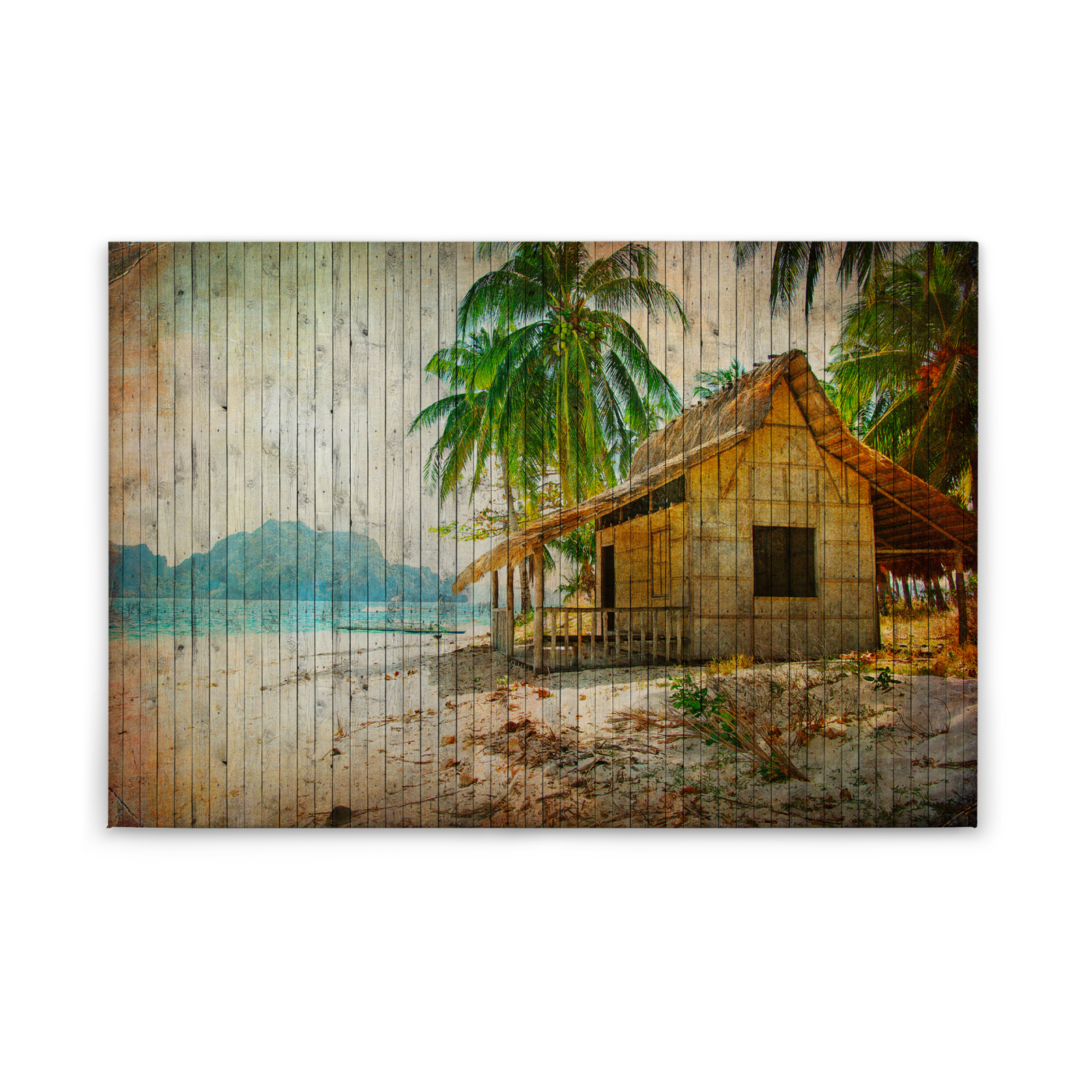 Leinwandbild TAHITI - braun-beige - 90x60 cm