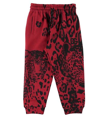 Dolce & Gabbana Jogginghosen - Tiere - Rot Leo