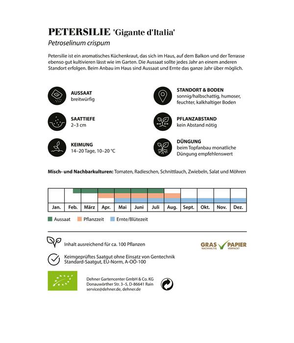 Dehner Bio-Saatgut Petersilie 'Gigante