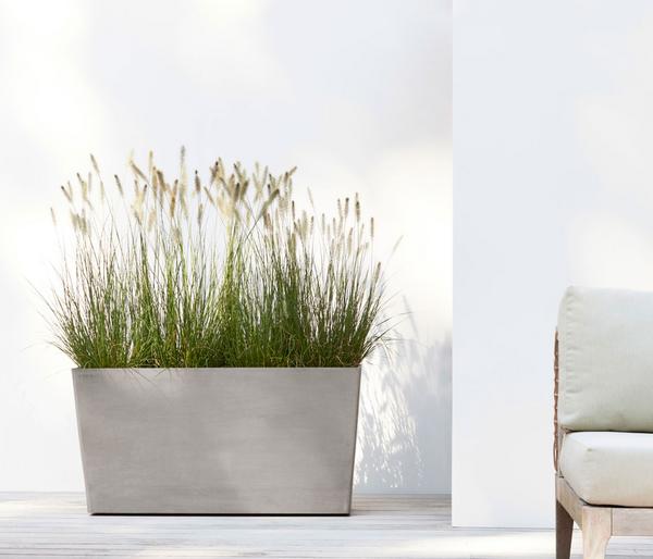 Ecopots Kunststoff-Kasten Paris mit Rollen,