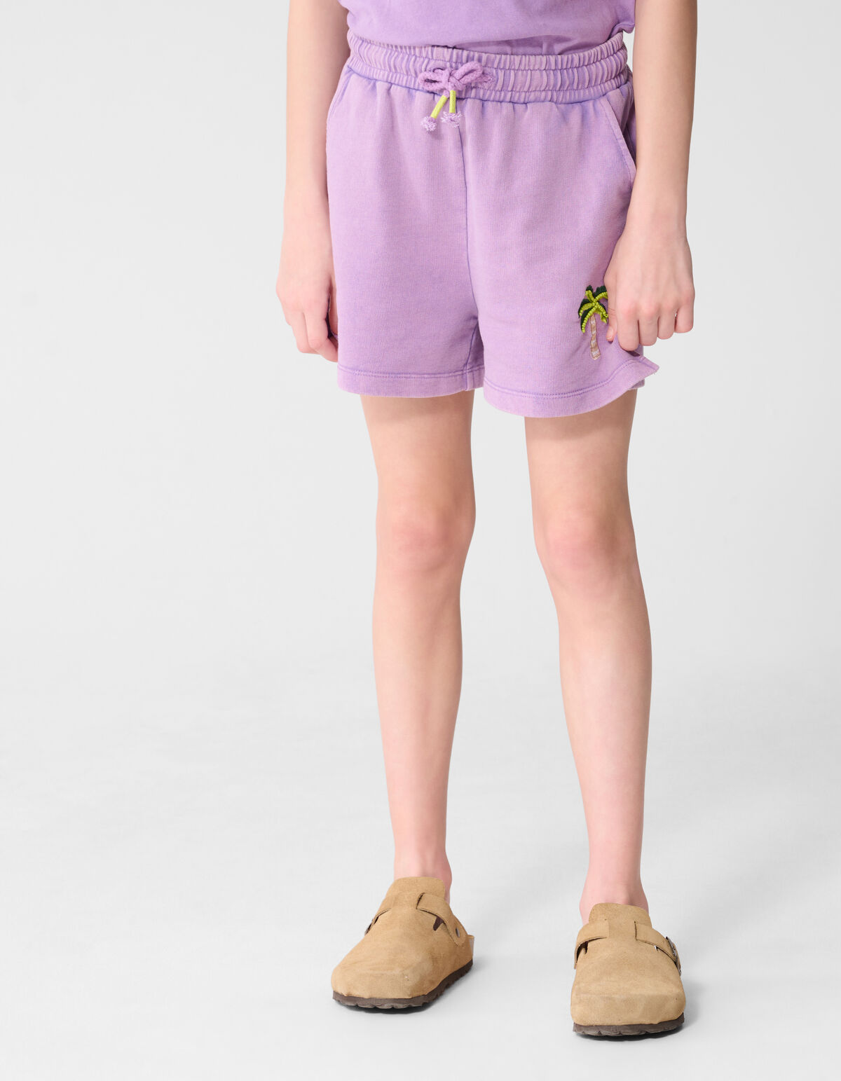 Palm Washed Short Paars